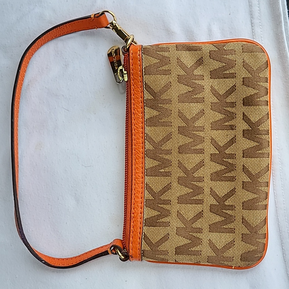 Michael Kors MK logo wristlet
